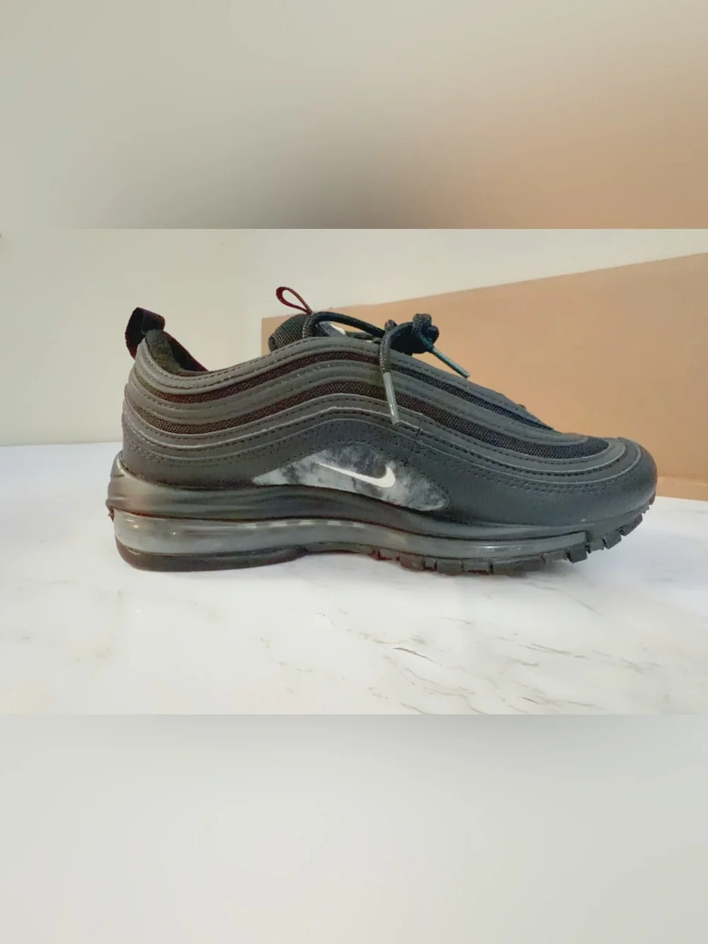 Nike Men’s Black Sneakers with White Swoosh